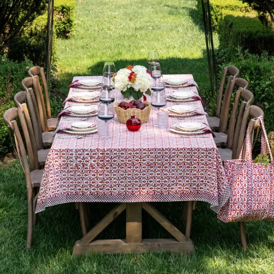 Pomegranate Inc Fleur de Lis Rose Tablecloth^ Tablecloths