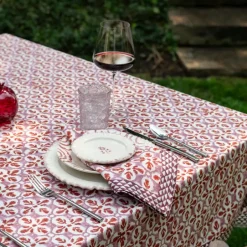 Pomegranate Inc Fleur de Lis Rose Tablecloth^ Tablecloths