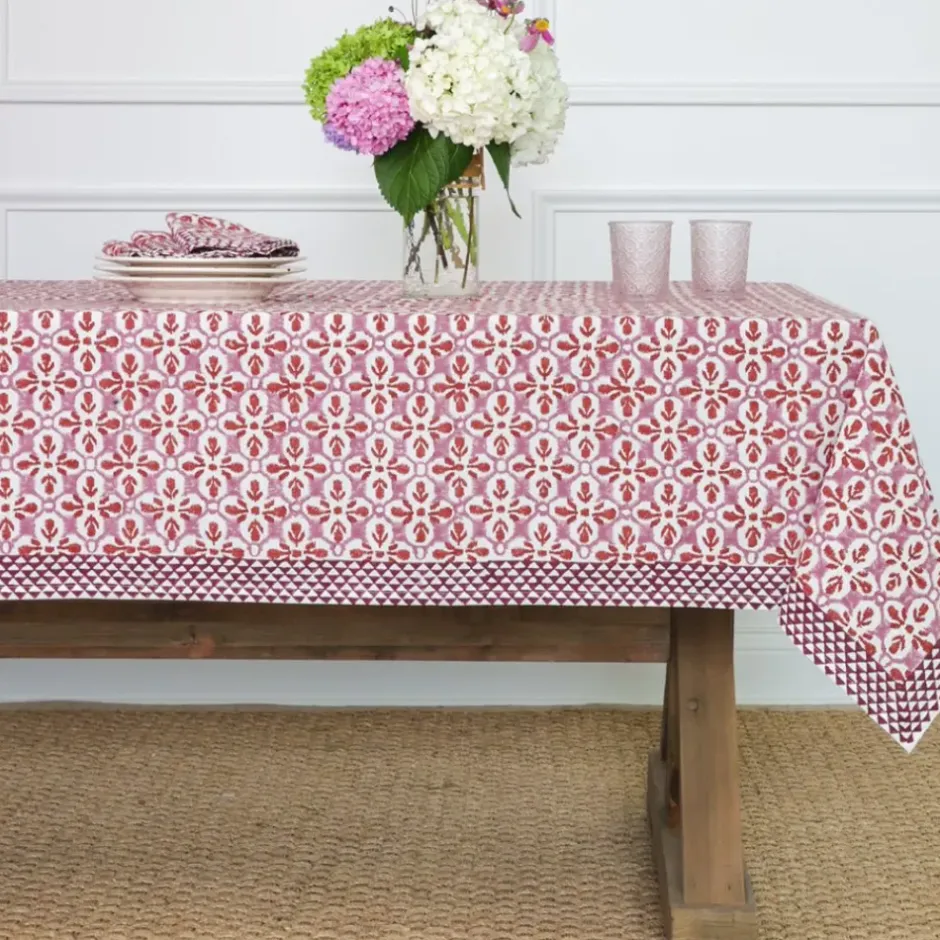 Pomegranate Inc Fleur de Lis Rose Tablecloth^ Tablecloths