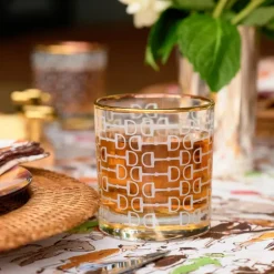 Pomegranate Inc Frosted Pony Club Bourbon Glass | Set of 4^ Glassware & Barware