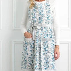 Pomegranate Inc Gardenia Vine Azure Apron^ Aprons