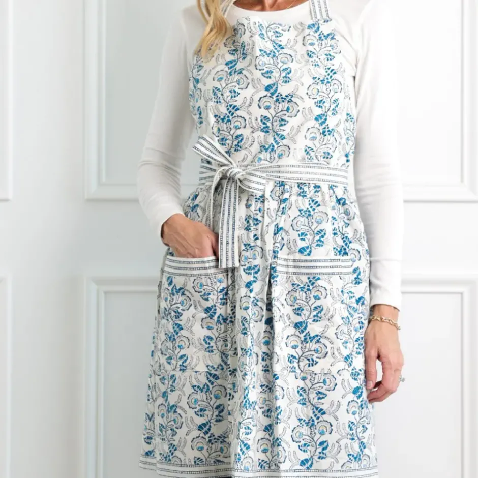 Pomegranate Inc Gardenia Vine Azure Apron^ Aprons