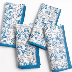 Pomegranate Inc Gardenia Vine Azure Napkin | Set of 4^ Napkins