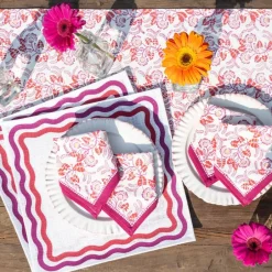 Pomegranate Inc Gardenia Vine Berry Napkin | Set of 4^ Napkins