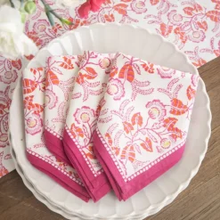 Pomegranate Inc Gardenia Vine Berry Napkin | Set of 4^ Napkins
