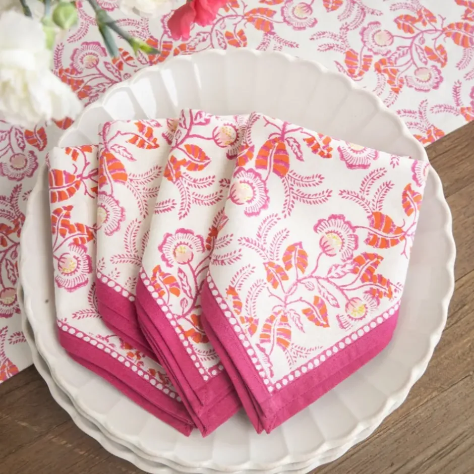 Pomegranate Inc Gardenia Vine Berry Napkin | Set of 4^ Napkins
