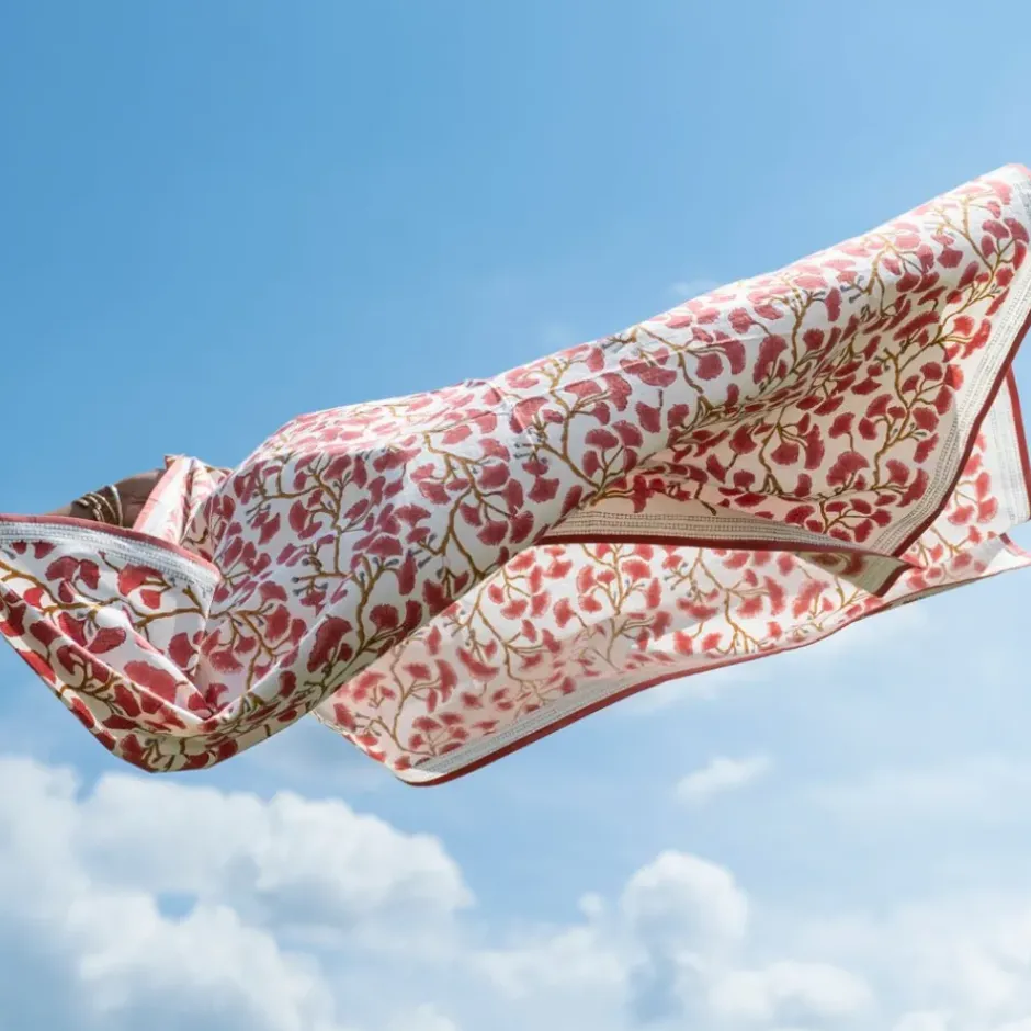 Pomegranate Inc Ginkgo Coral Tablecloth^ Tablecloths