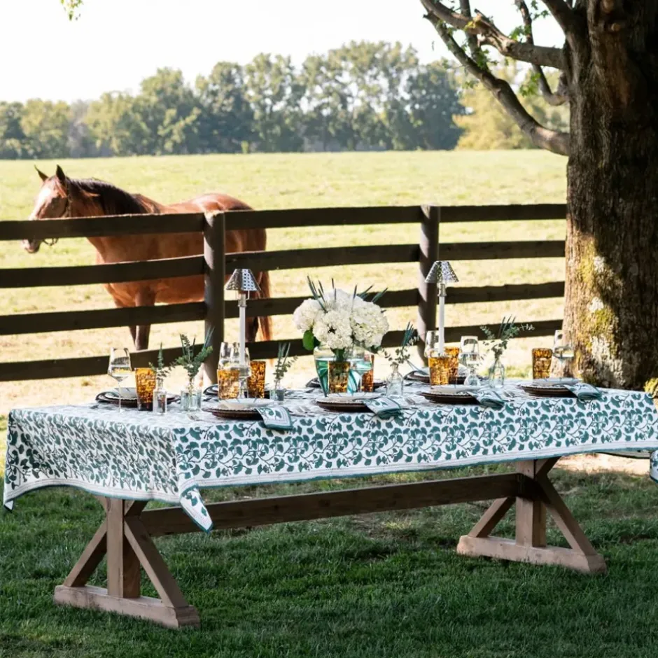 Pomegranate Inc Ginkgo Teal Tablecloth^ Tablecloths