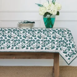Pomegranate Inc Ginkgo Teal Tablecloth^ Tablecloths