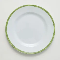 Pomegranate Inc Green Bamboo Melamine Dinner Plate | Set of 6^ Dinnerware