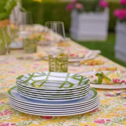 Pomegranate Inc Green Bamboo Melamine Dinner Plate | Set of 6^ Dinnerware