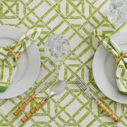 Pomegranate Inc Green Bamboo Tablecloth^ Tablecloths