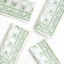 Pomegranate Inc India Hicks Cuban Flower Blue & Green Napkins^ Napkins