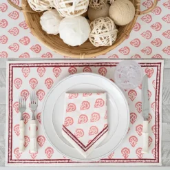 Pomegranate Inc India Hicks Home Carnation Blush Placemat | Set of 4^ Printed Placemats