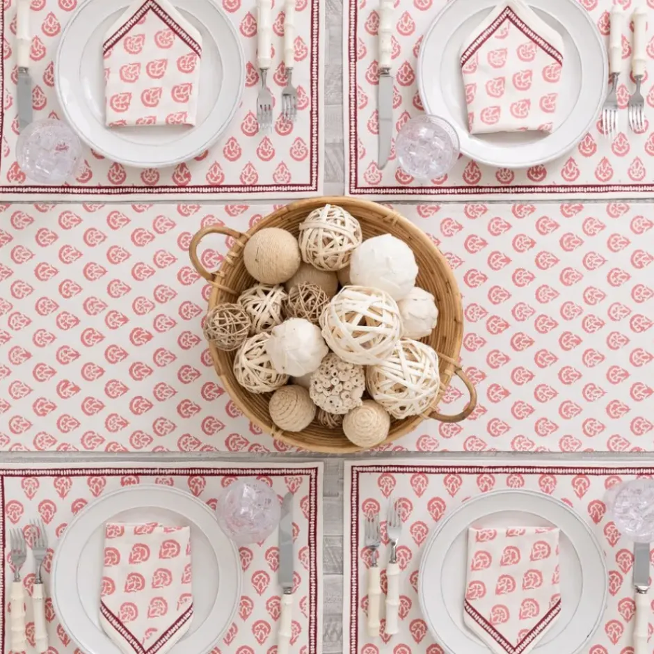 Pomegranate Inc India Hicks Home Carnation Blush Placemat | Set of 4^ Printed Placemats