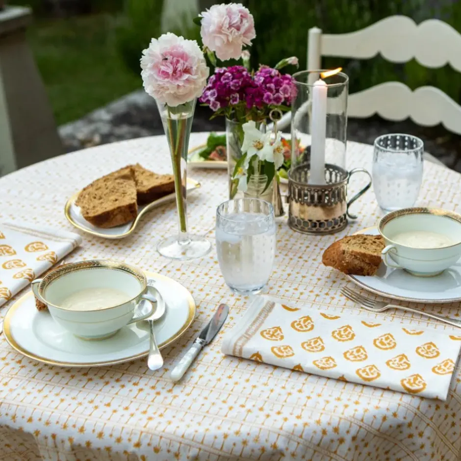 Pomegranate Inc India Hicks Home Carnation Golden Napkin | Set of 4^ Napkins