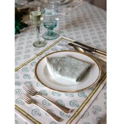 Pomegranate Inc India Hicks Home Carnation Seafoam Napkin | Set of 4^ Napkins