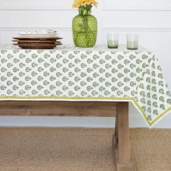 Pomegranate Inc India Hicks Home Carnation Hunter Green Tablecloth^ Tablecloths