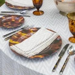 Pomegranate Inc India Hicks Home Chevron Napkins | Set of 4^ Napkins