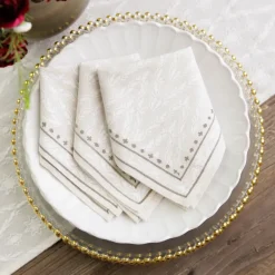 Pomegranate Inc India Hicks Home Chevron Napkins | Set of 4^ Napkins
