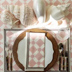 Pomegranate Inc India Hicks Home Latticework Blush Napkin | Set of 4^ Napkins