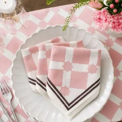 Pomegranate Inc India Hicks Home Latticework Blush Napkin | Set of 4^ Napkins