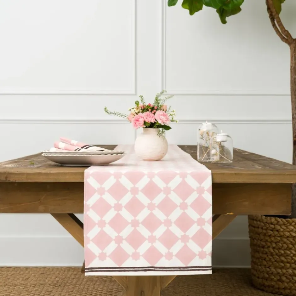 Pomegranate Inc India Hicks Home Latticework Blush Table Runner^ Table Runners