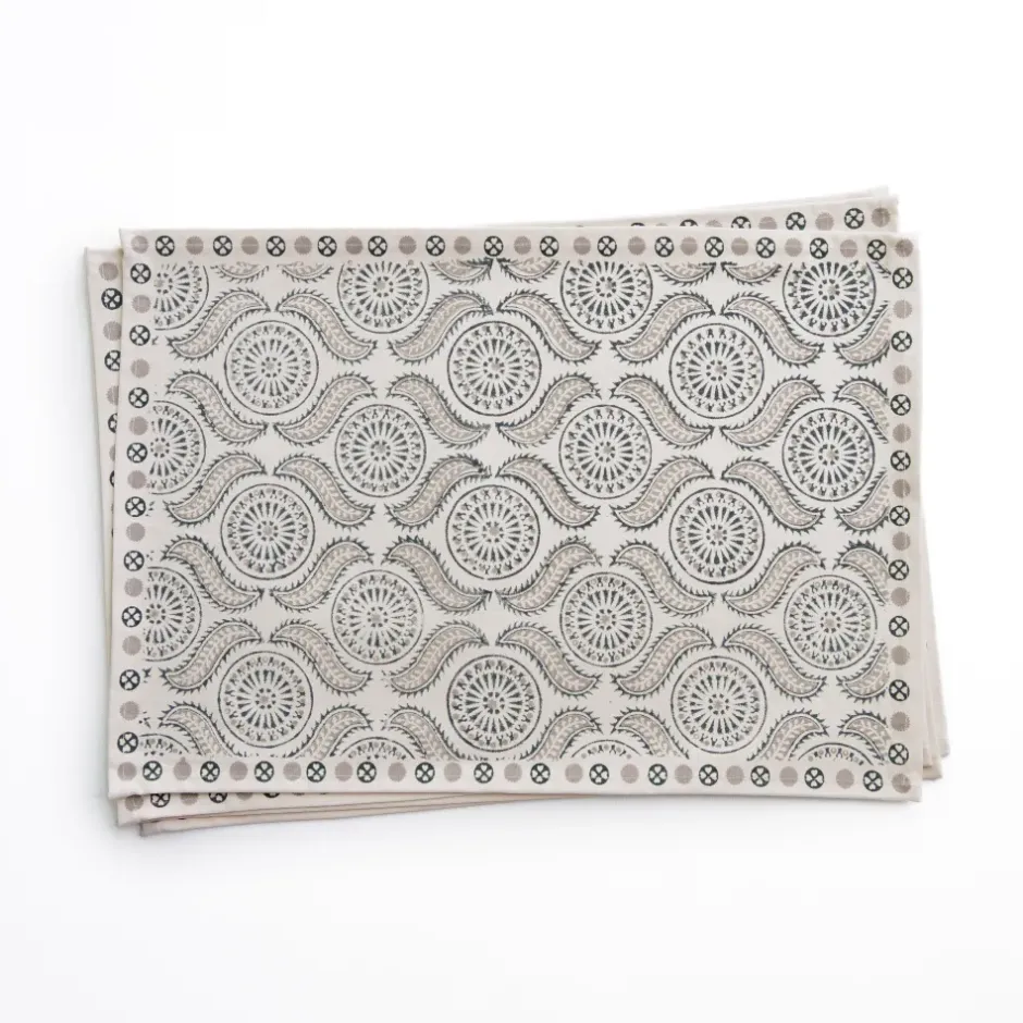 Pomegranate Inc India Hicks Home Medals & Mustaches Placemats | Set of 4^ Printed Placemats