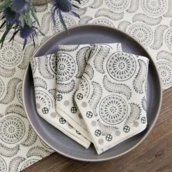 Pomegranate Inc India Hicks Home Medals & Mustaches Napkins | Set of 4^ Napkins