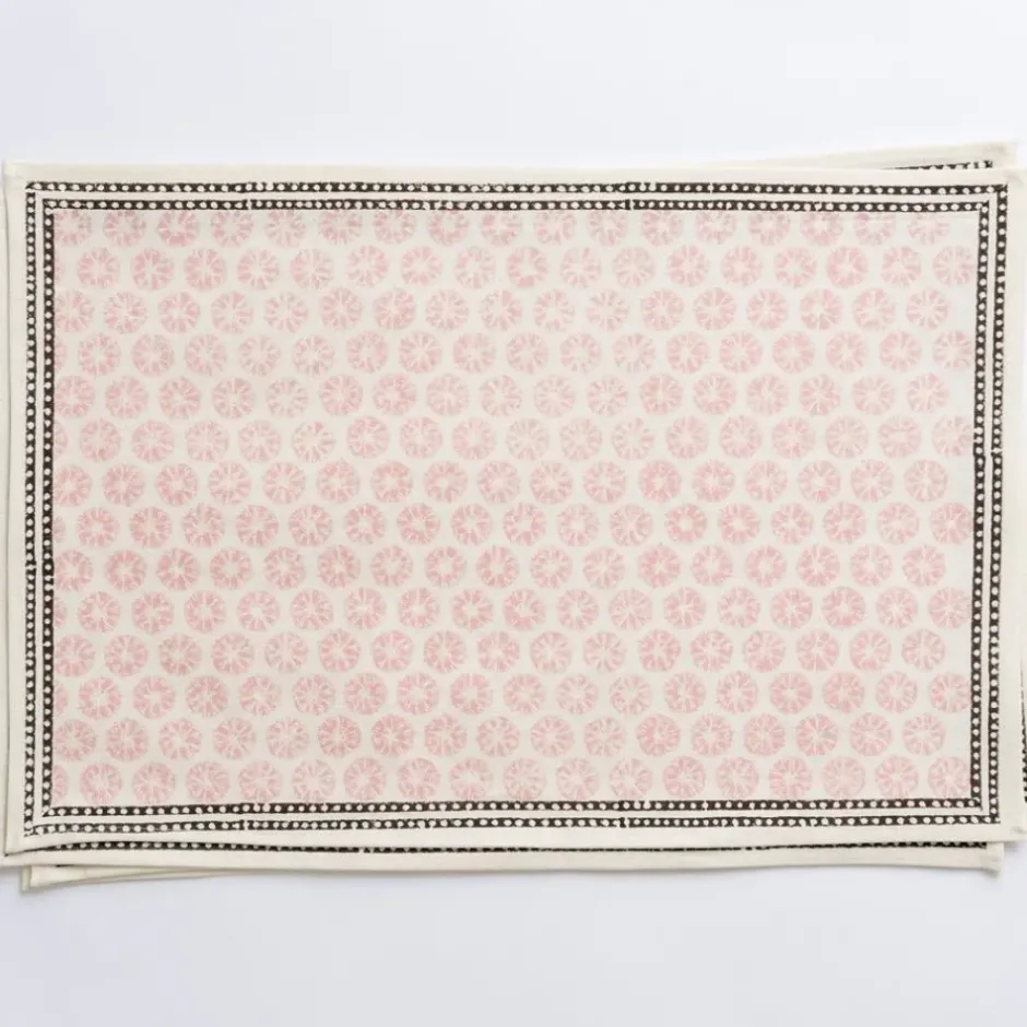 Pomegranate Inc India Hicks Home Mini Sea Biscuit Blush Placemats^ Printed Placemats