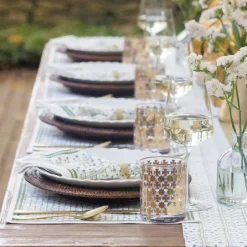 Pomegranate Inc India Hicks Home Palm Avenue Hunter Green Placemat | Set of 4^ Printed Placemats