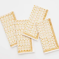 Pomegranate Inc India Hicks Home Palm Avenue Golden Napkin | Set of 4^ Napkins