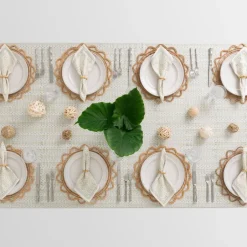 Pomegranate Inc India Hicks Home Palm Avenue Seafoam Tablecloth^ Tablecloths