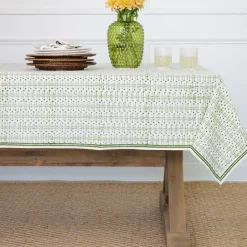 Pomegranate Inc India Hicks Home Palm Avenue Hunter Green Tablecloth^ Tablecloths