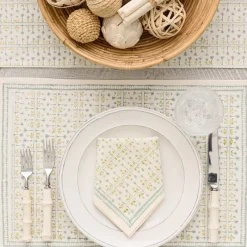 Pomegranate Inc India Hicks Home Palm Avenue Seafoam Placemat | Set of 4^ Printed Placemats