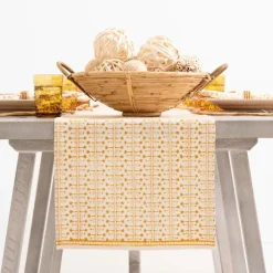 Pomegranate Inc India Hicks Home Palm Avenue Golden Table Runner^ Table Runners