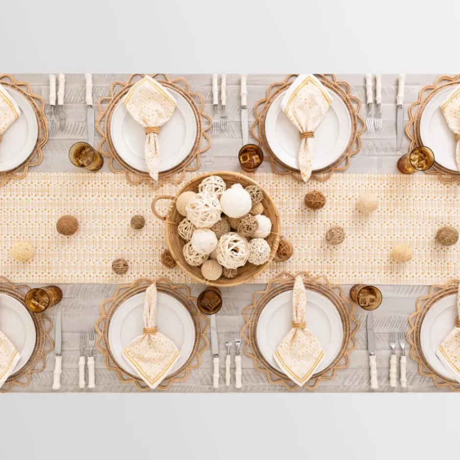 Pomegranate Inc India Hicks Home Palm Avenue Golden Table Runner^ Table Runners