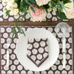 Pomegranate Inc India Hicks Home Sea Biscuit Chocolate Placemats^ Printed Placemats