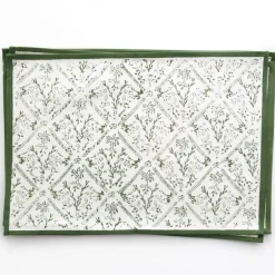 Pomegranate Inc India Hicks Home Sea Ferns & Domino Hunter Green Placemat | Set of 4^ Printed Placemats