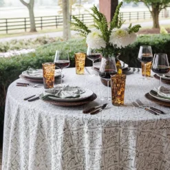 Pomegranate Inc India Hicks Home Sea Ferns & Domino Hunter Green Tablecloth^ Tablecloths