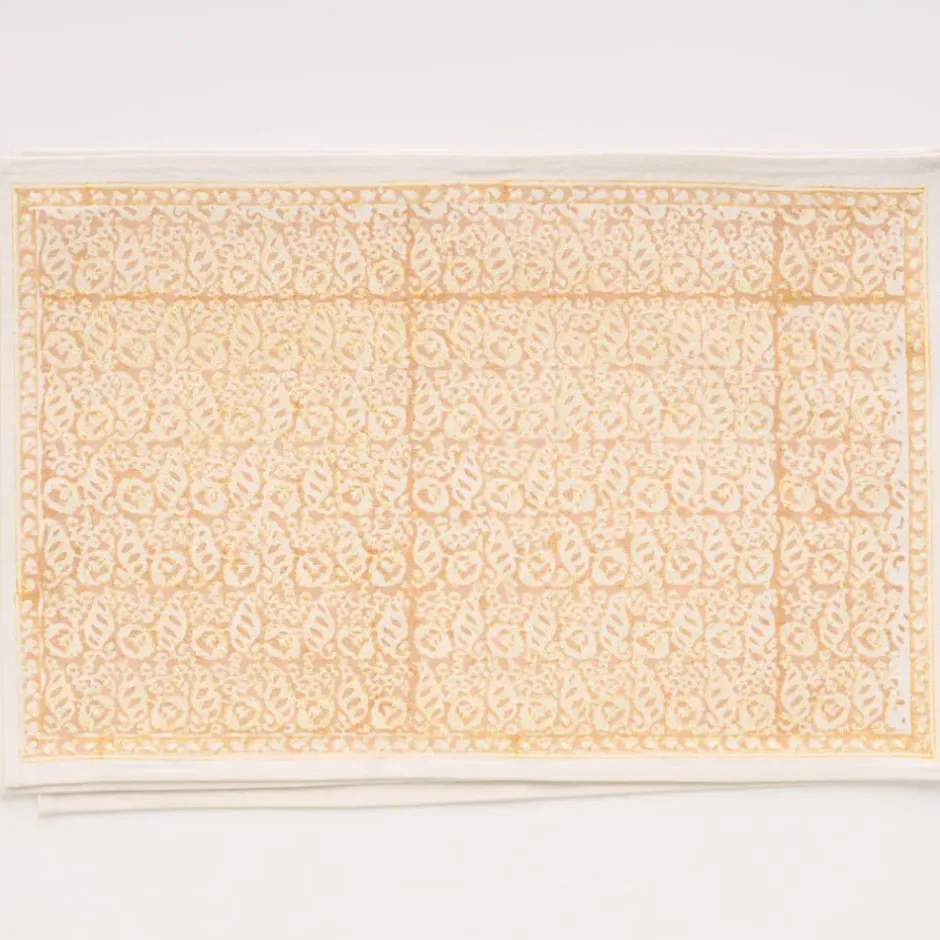 Pomegranate Inc India Hicks Home Seashell Golden Placemat | Set of 4^ Printed Placemats