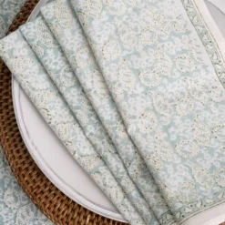 Pomegranate Inc India Hicks Home Seashell Seafoam Napkin | Set of 4^ Napkins