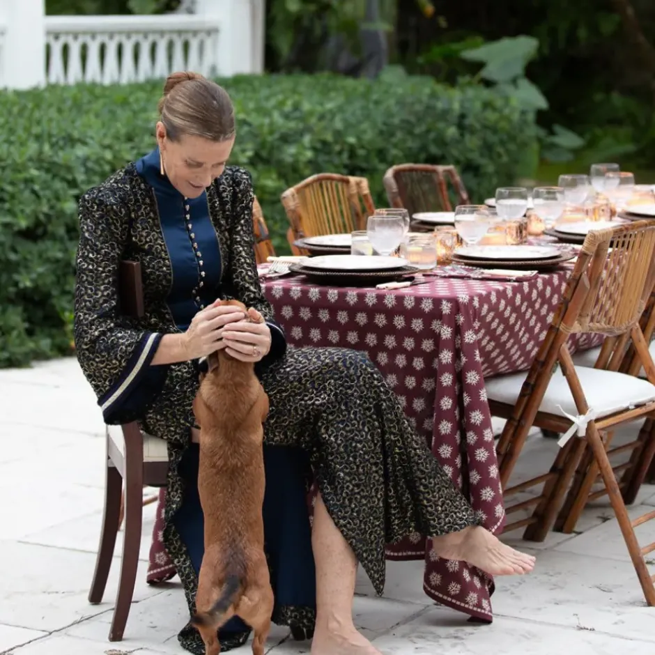 Pomegranate Inc India Hicks Home Sparks Oxblood Tablecloth^ Tablecloths
