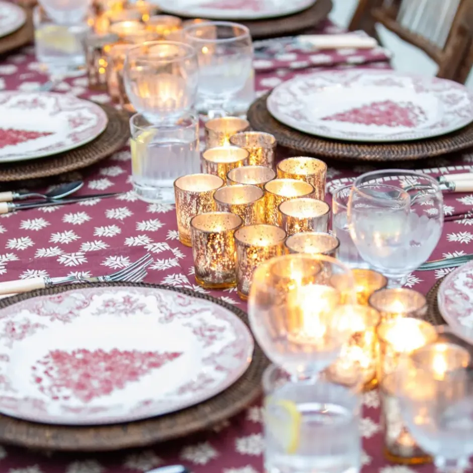 Pomegranate Inc India Hicks Home Sparks Oxblood Tablecloth^ Tablecloths