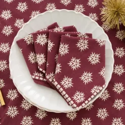 Pomegranate Inc India Hicks Home Sparks Oxblood Napkin | Set of 4^ Napkins