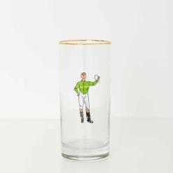 Pomegranate Inc Jockeys Drinking Glasses Mixed Set of 4^ Glassware & Barware
