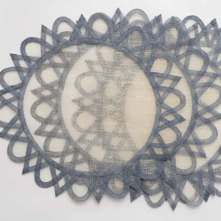 Pomegranate Inc Light blue natural fiber placemats | Set 4^ Woven Placemats