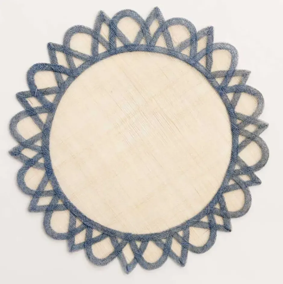 Pomegranate Inc Light blue natural fiber placemats | Set 4^ Woven Placemats