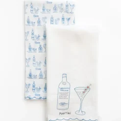 Pomegranate Inc Martini Linen Tea Towels^ Tea Towels