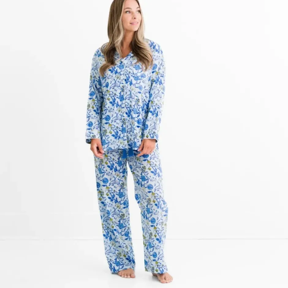 Pomegranate Inc Mila Floral Blue Pajama Top^ Loungewear & Accessories
